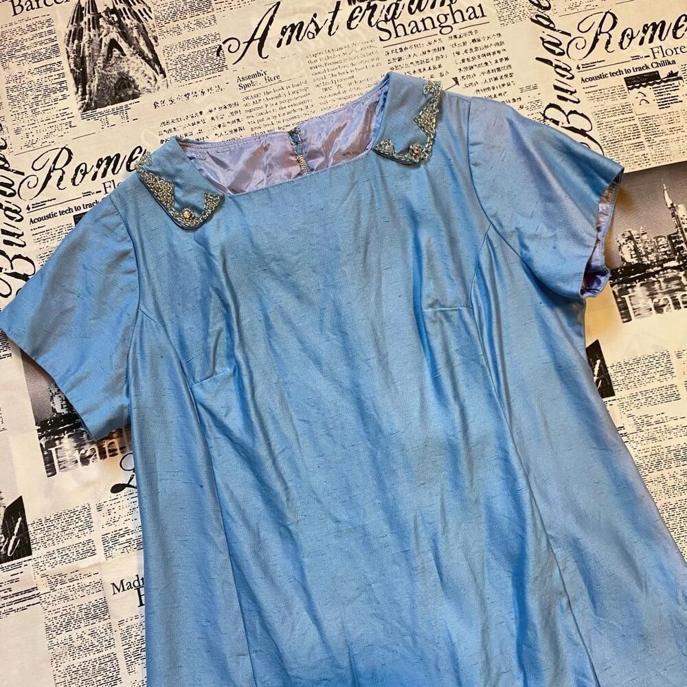 Unbranded Women's Blue and Silver Dress
